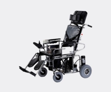 Rear Wheeldrive Powered wheelchair With Manual Reclining backrest and Elevating Footrest